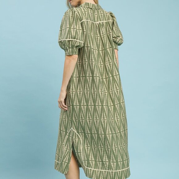Umgee Geometric Print Midi Dress - Picture 4 of 5